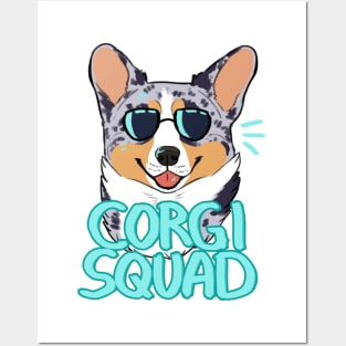 CORGI SQUAD (merle tri) Posters and Art